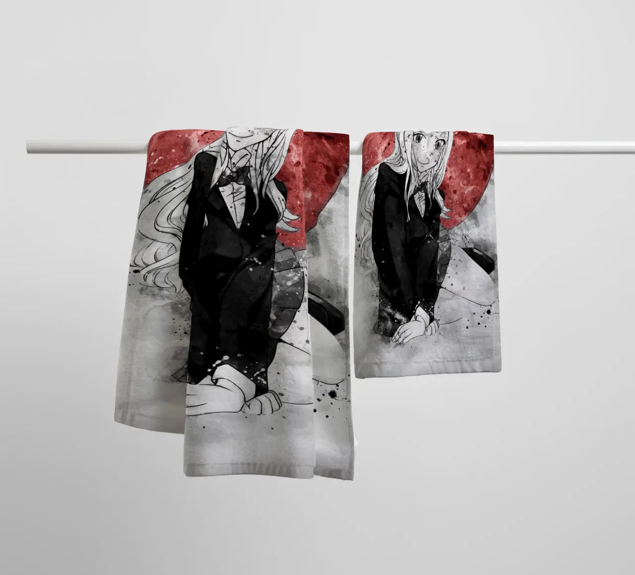 Mirajane Strauss towel by Neonartstudio