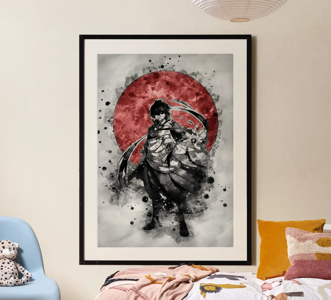 Zeref Dragneel poster con telaio in plastica da Neonartstudio