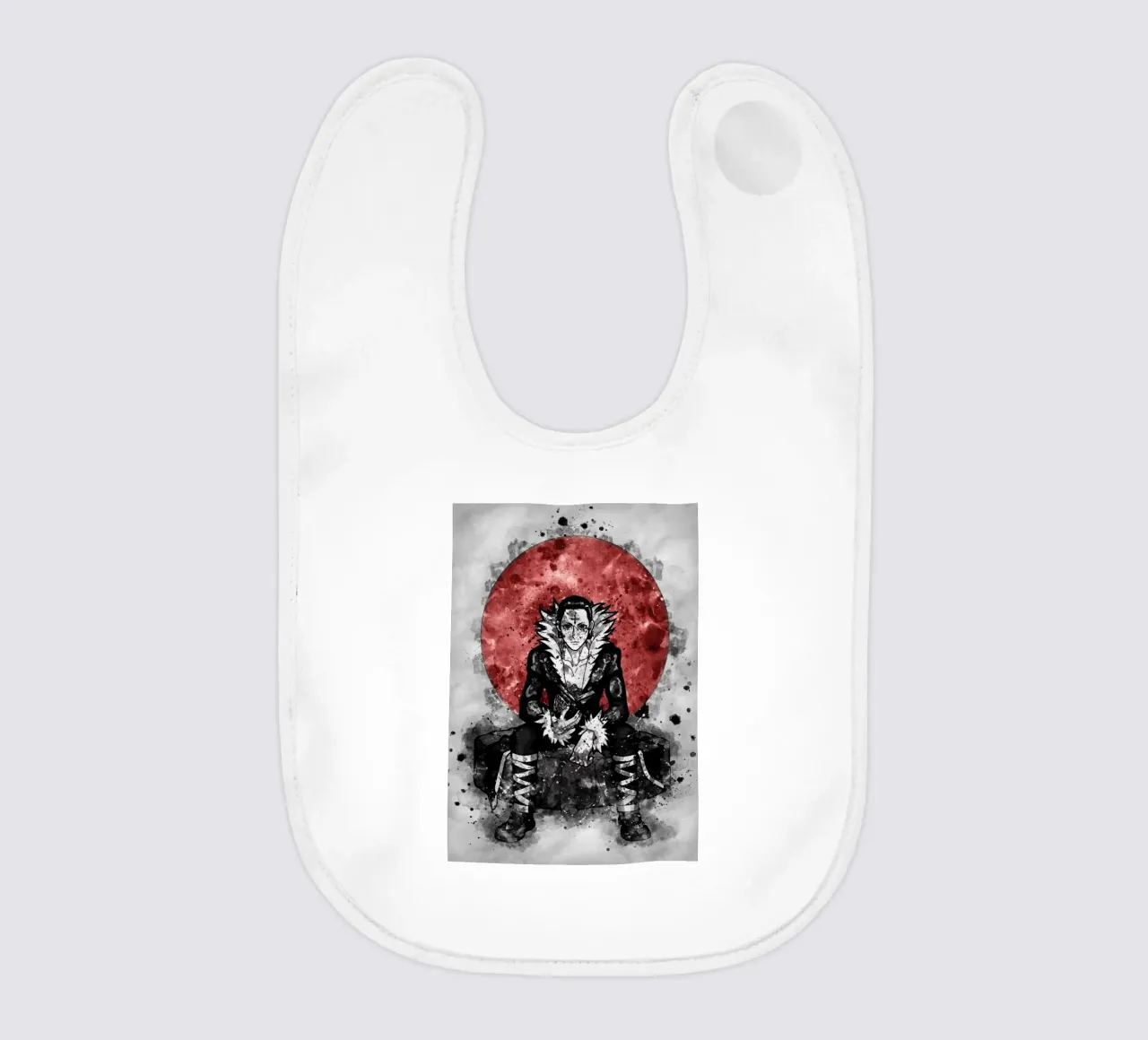 Chrollo Lucilfer baby bib by Neonartstudio