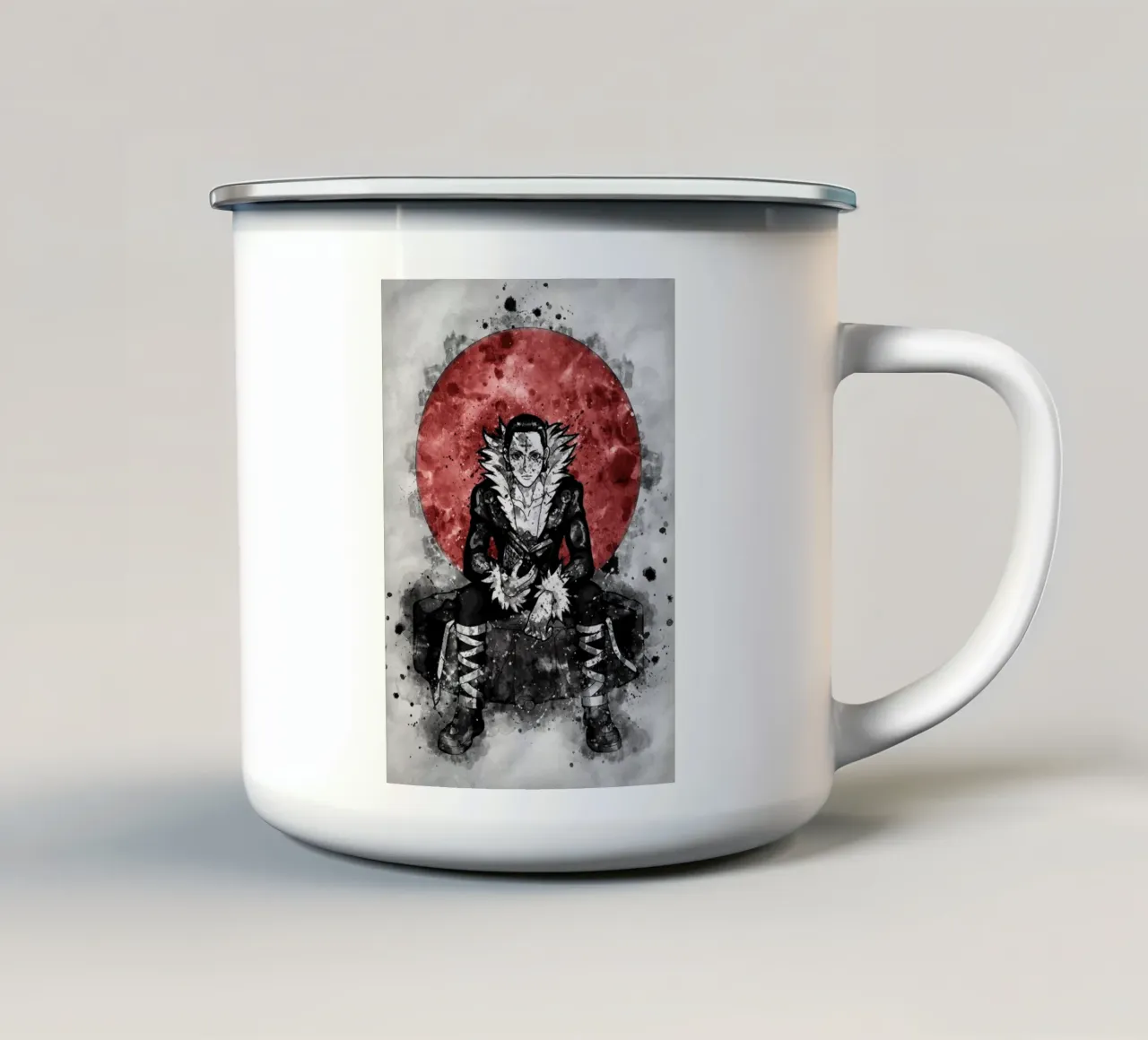 Chrollo Lucilfer Emaille Tasse von Neonartstudio