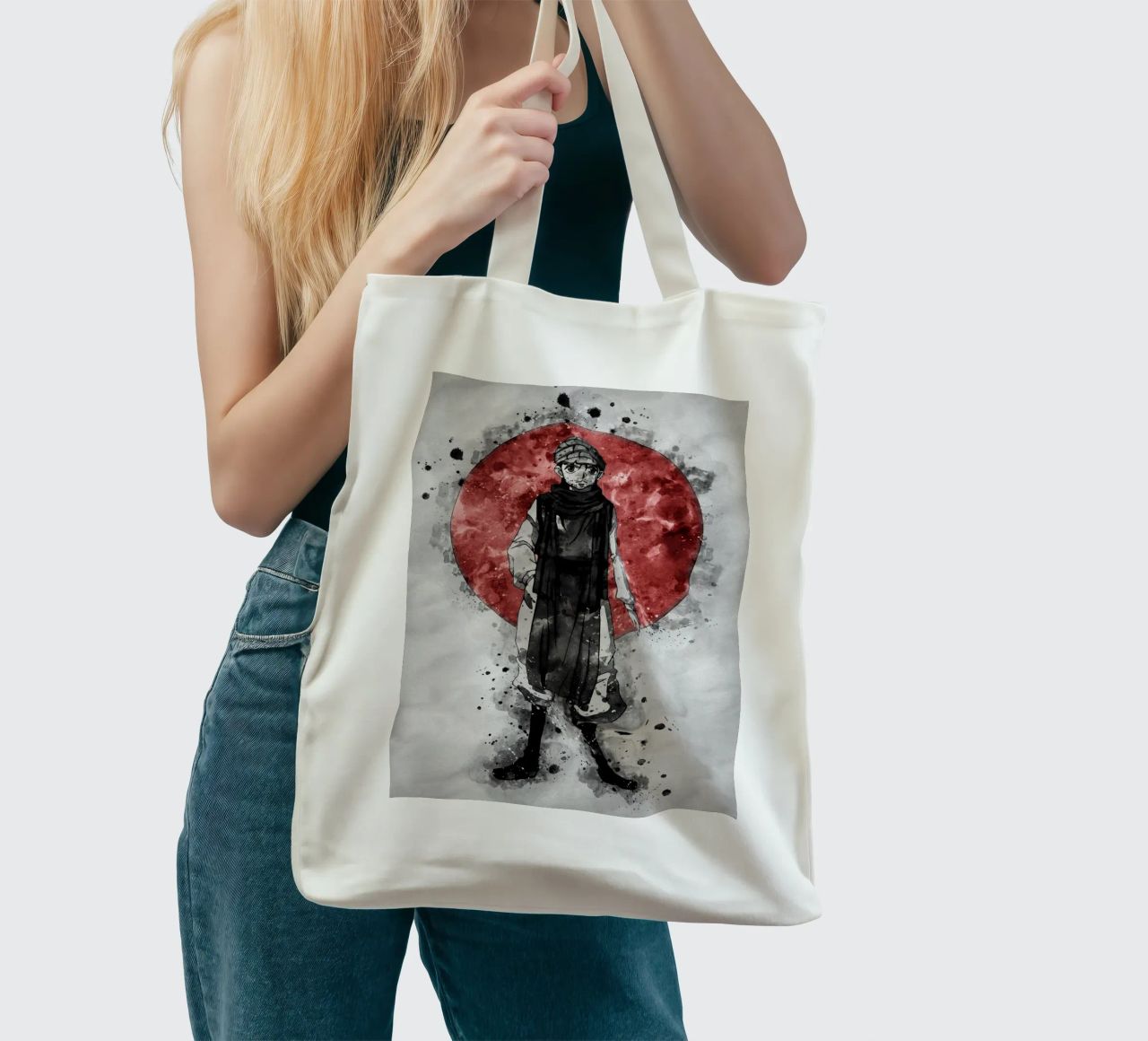 Ging Freecss borsa in juta da Neonartstudio