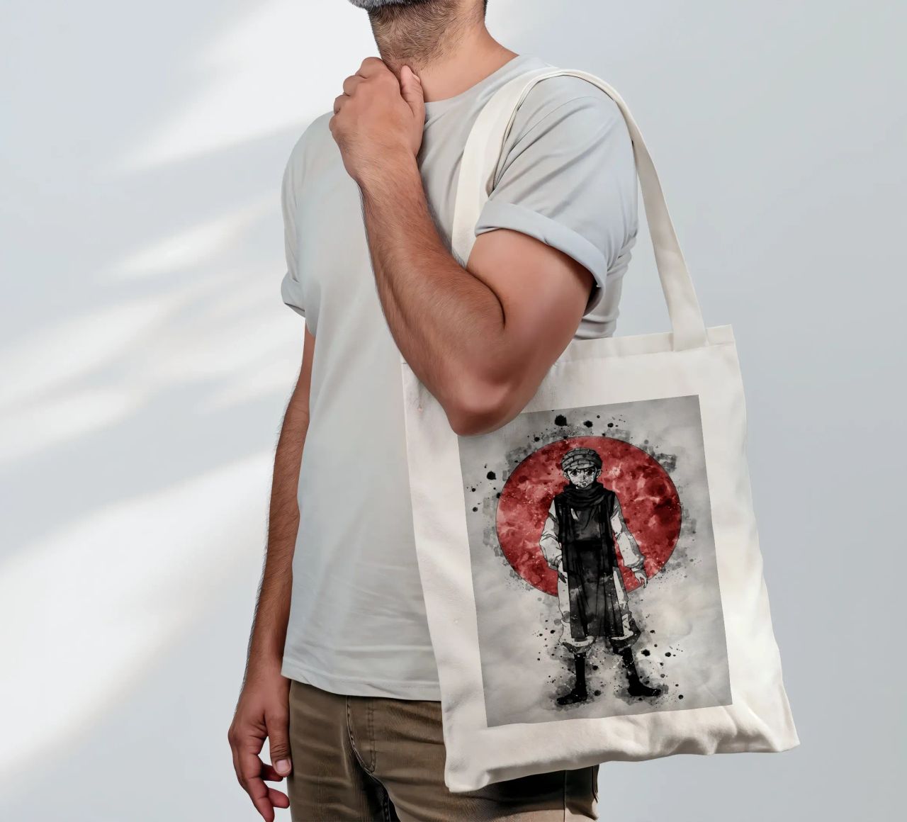 Ging Freecss borsa in juta da Neonartstudio