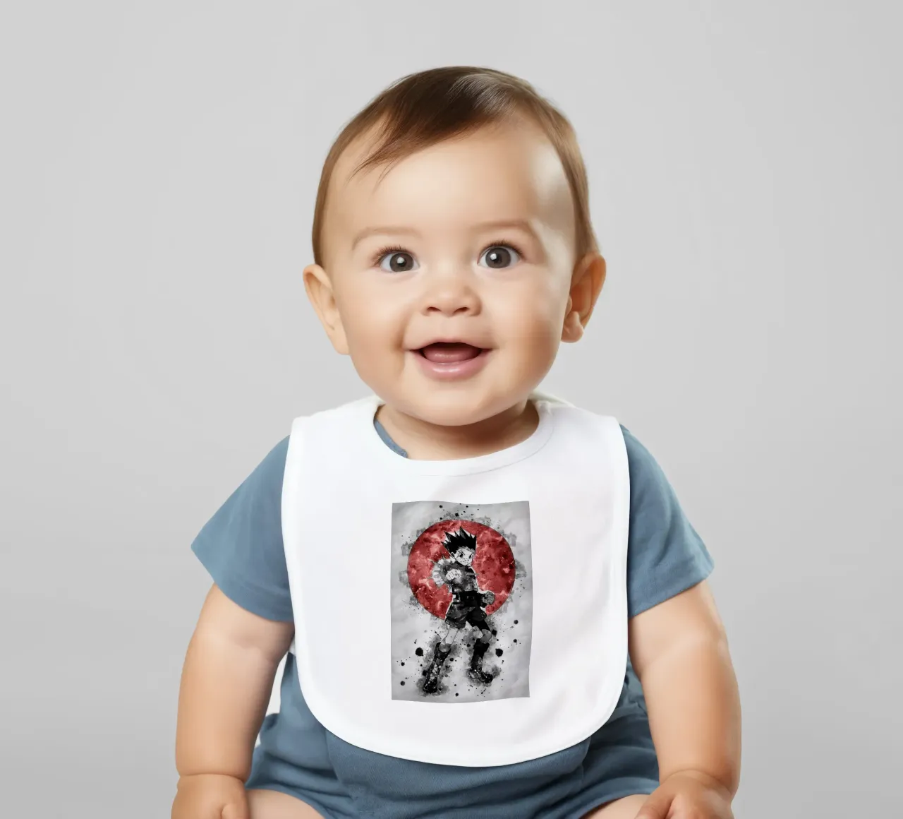 Gon Freecss baby slabbetje van Neonartstudio