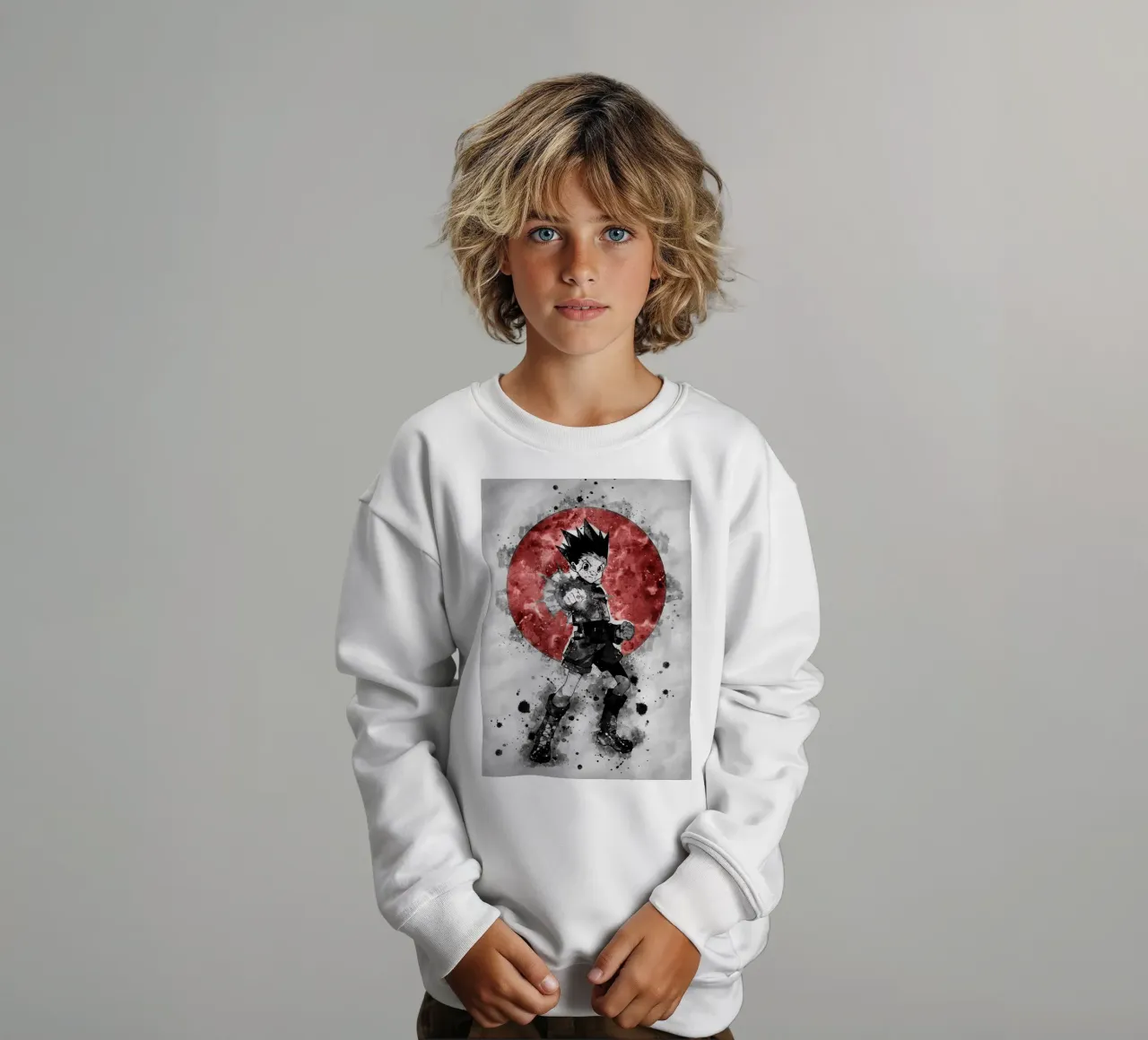 Gon Freecss kids sweatshirt by Neonartstudio