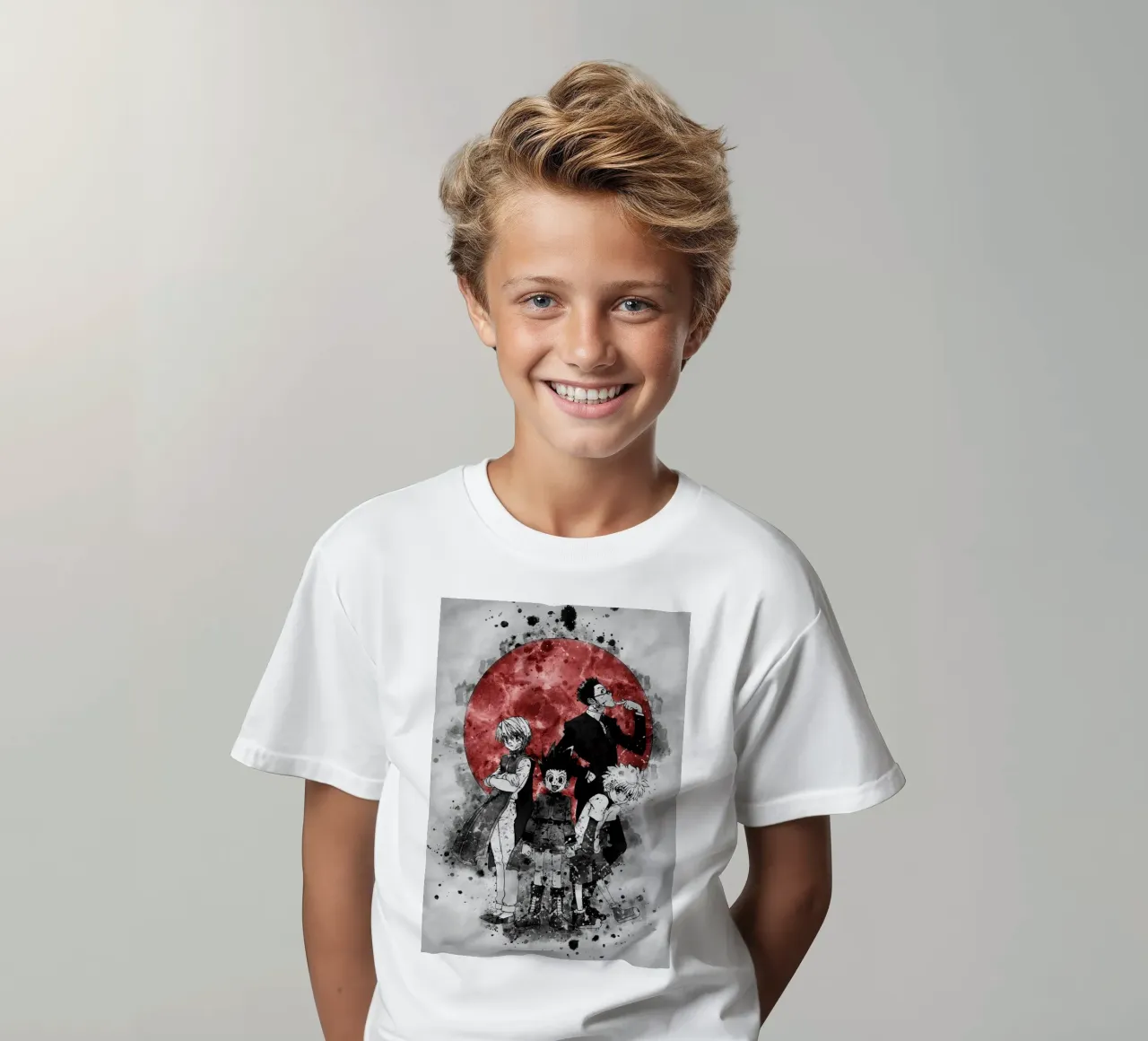 hunter x hunter t-shirt bambini da Neonartstudio