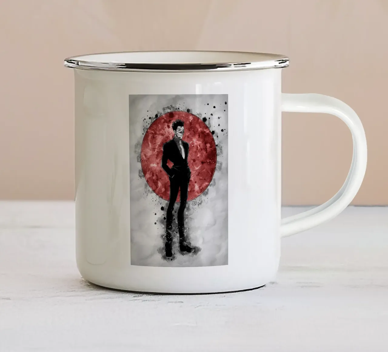 Leorio Paradinight tazza in smalto da Neonartstudio