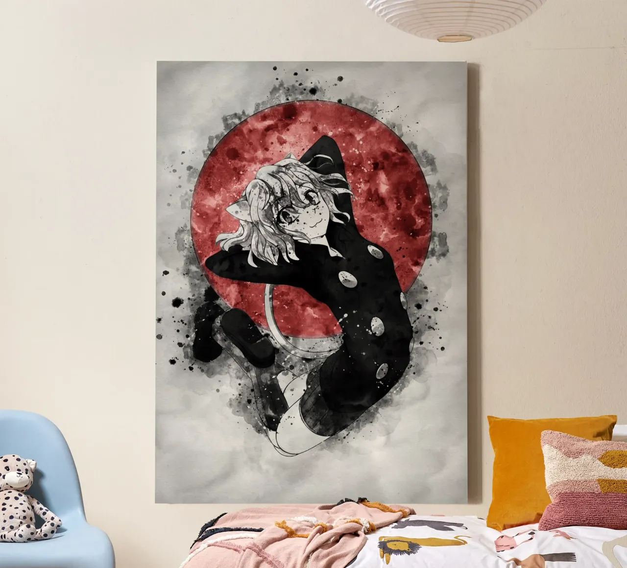 Neferpitou tela con Cornice a cassetta da Neonartstudio