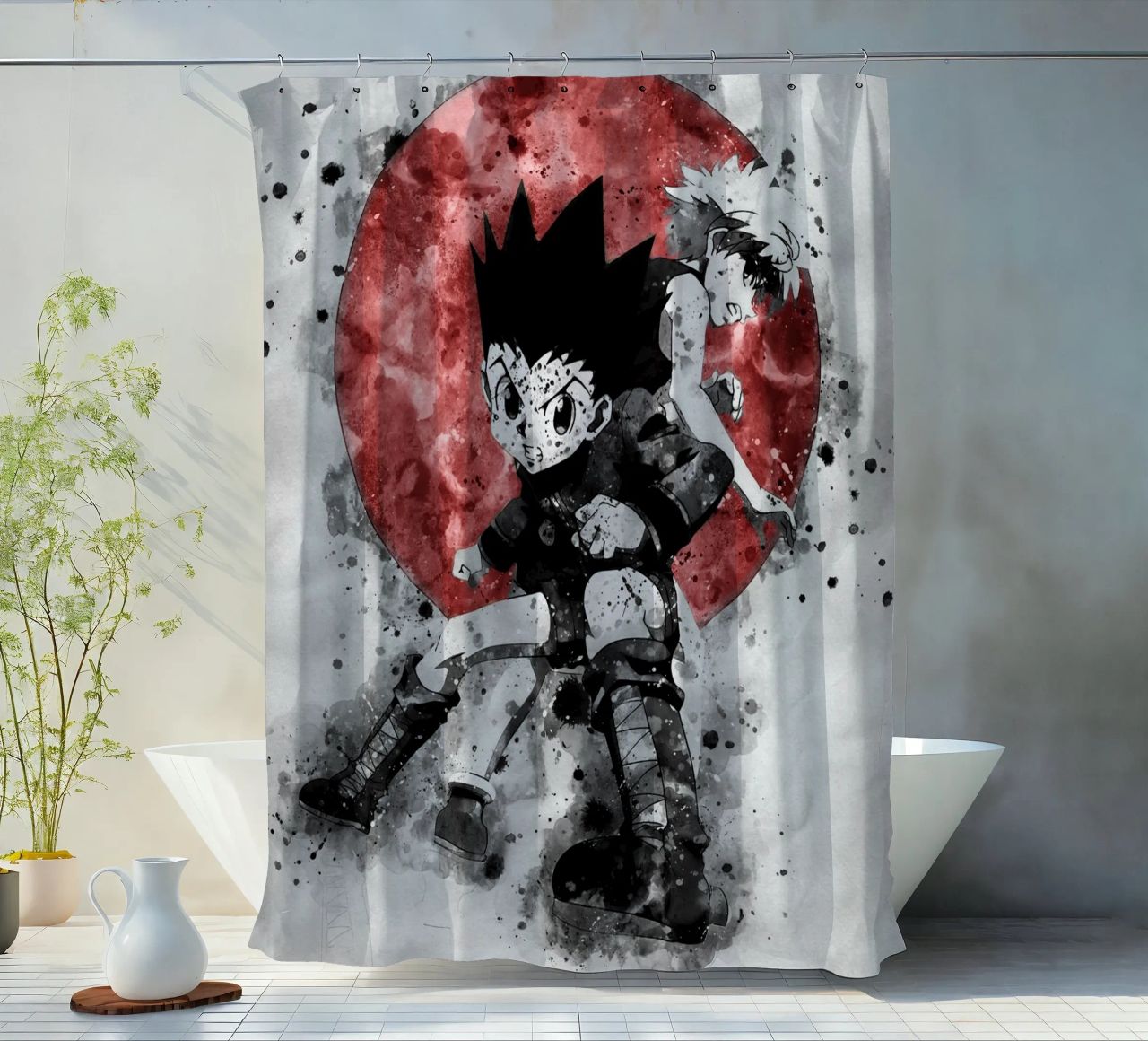 Zoldyck Killua & Gon Freecss tenda da doccia da Neonartstudio