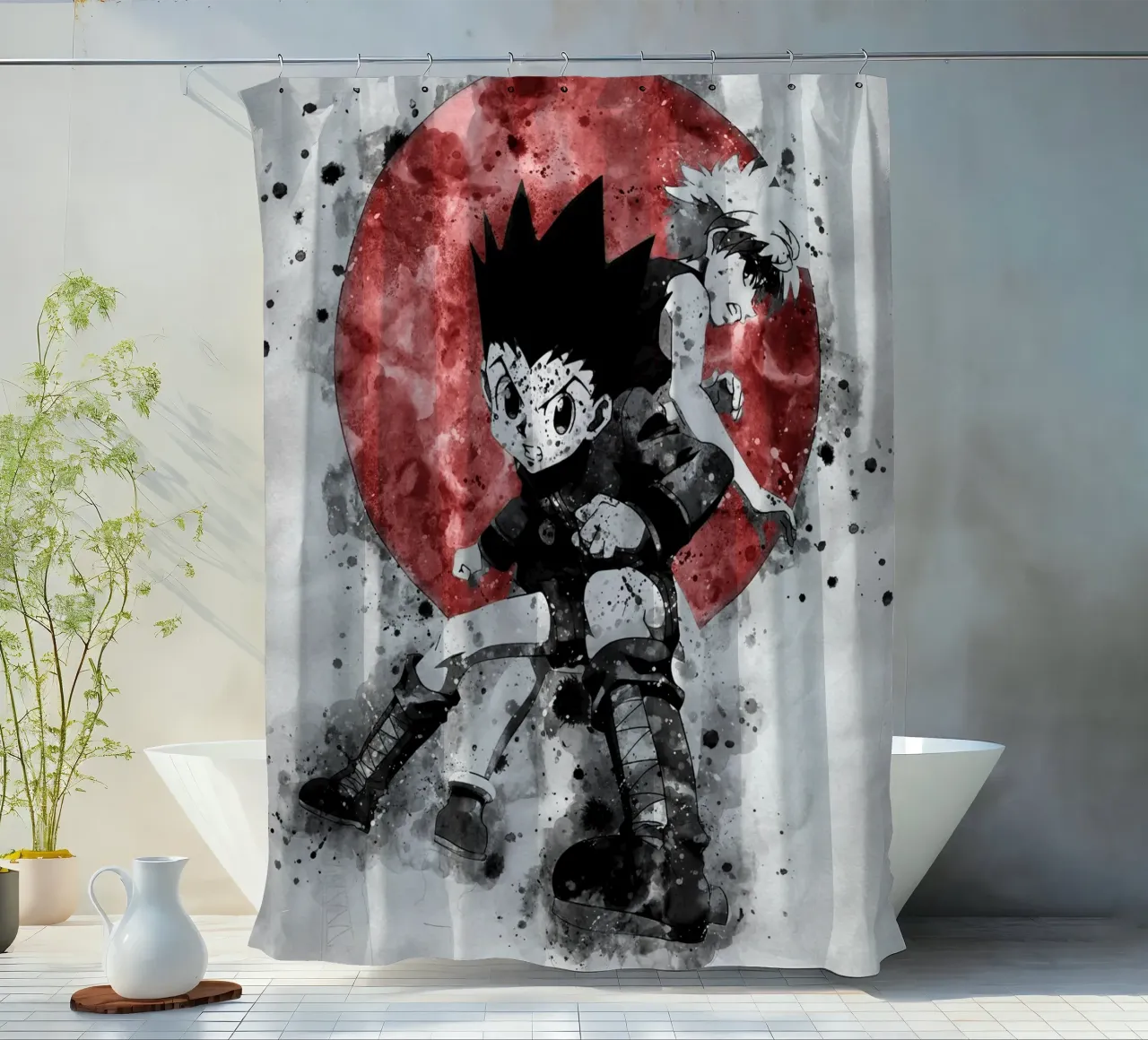 Zoldyck Killua & Gon Freecss Duschvorhang von Neonartstudio