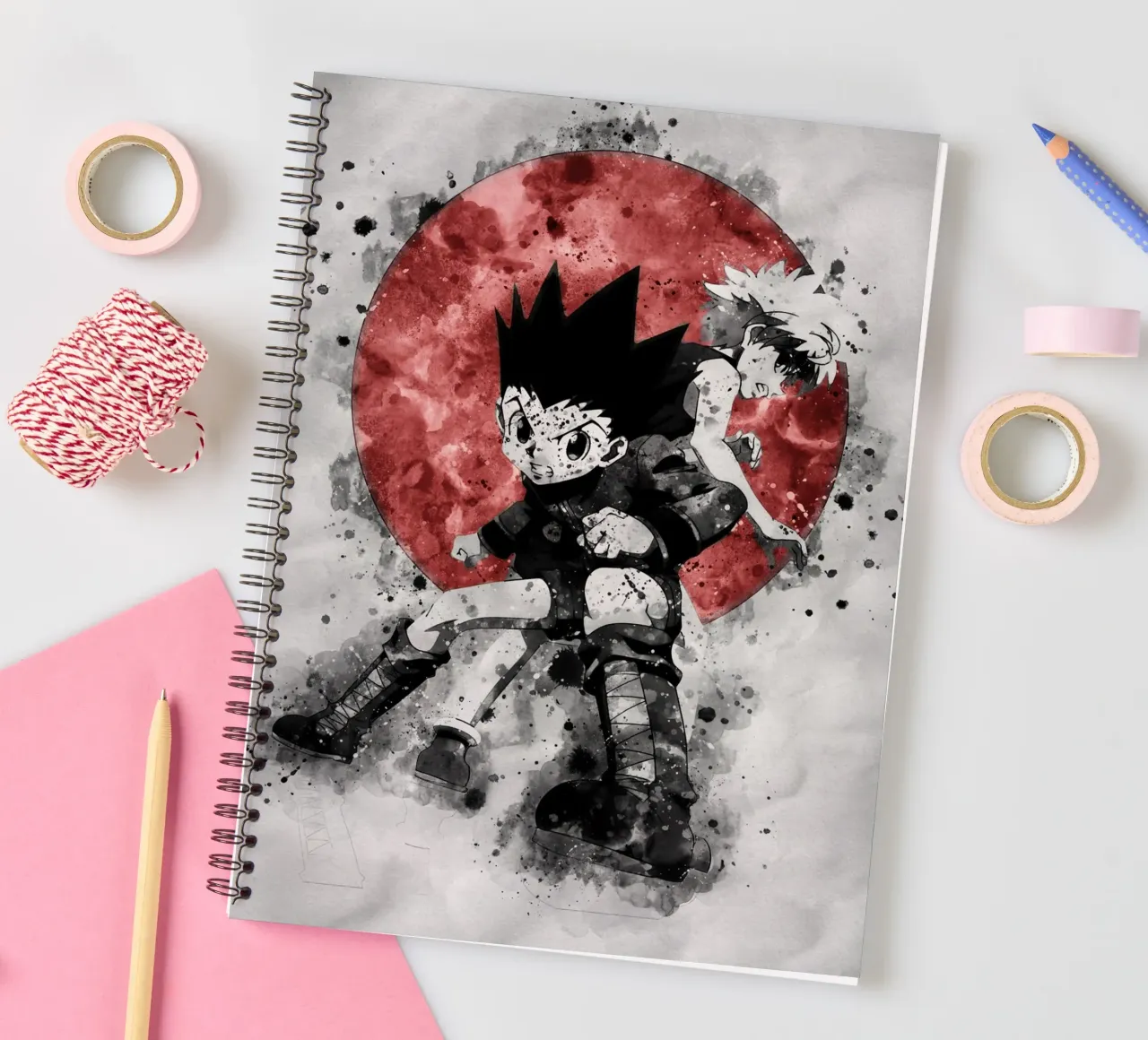 Zoldyck Killua & Gon Freecss spiral notebook by Neonartstudio