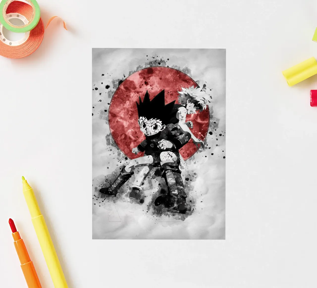 Zoldyck Killua & Gon Freecss adesivo da Neonartstudio