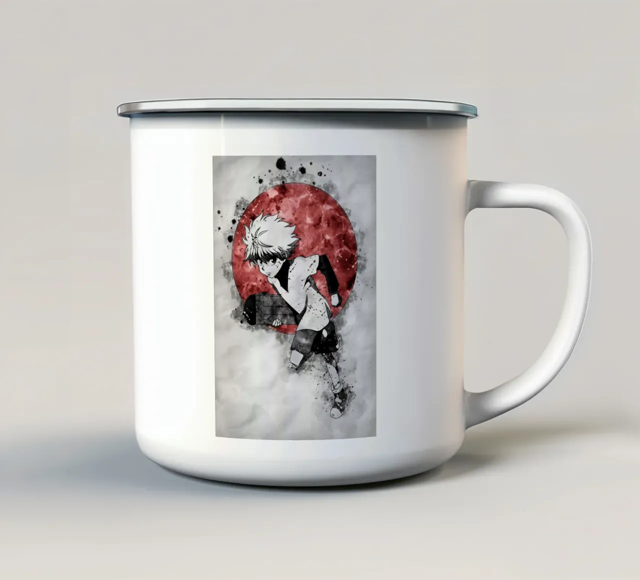Zoldyck Killua 1 taza de esmalte de Neonartstudio