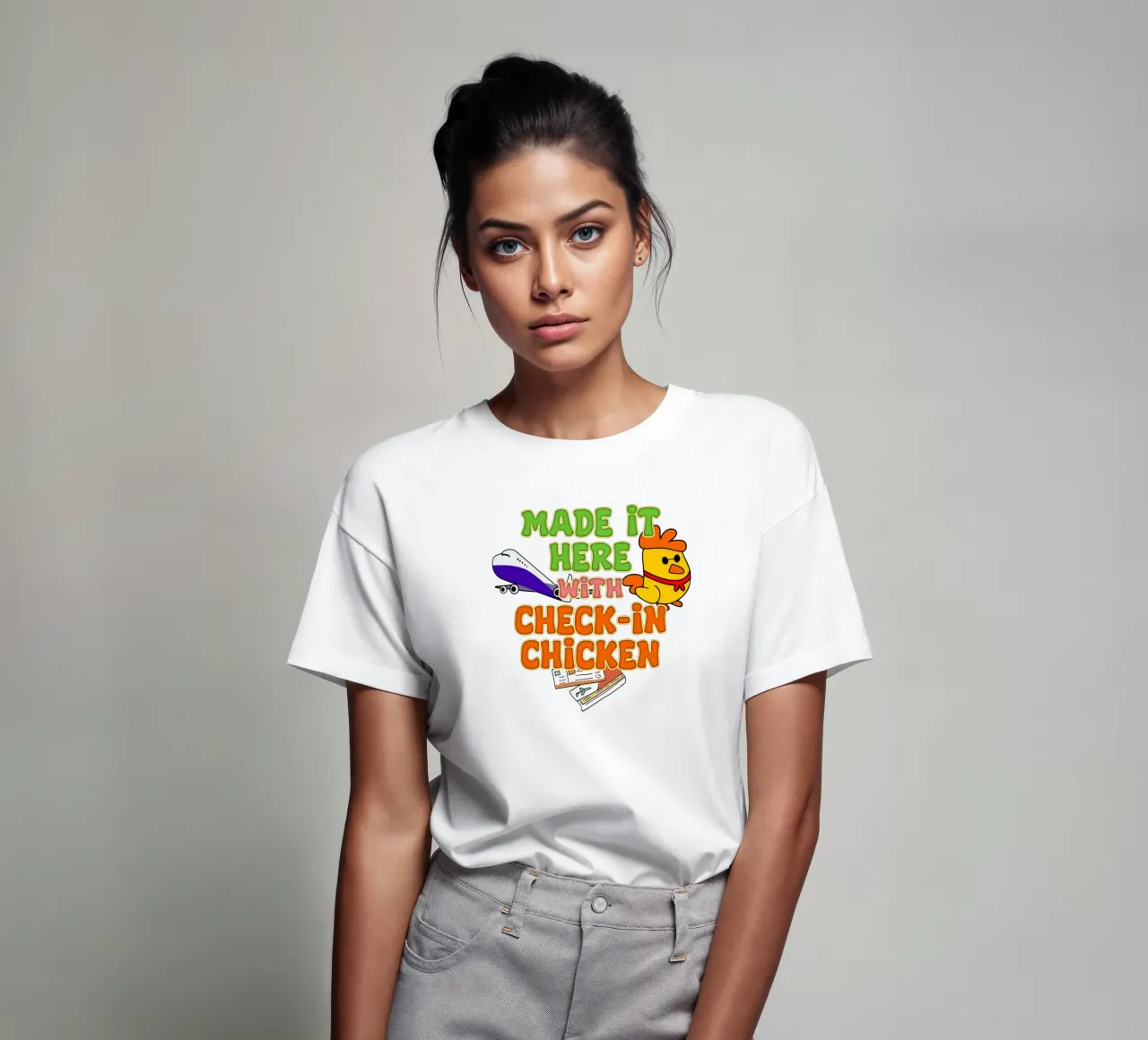 Arrivati qui con Check-In Chicken Trend Traveler t-shirt da sillyindustries