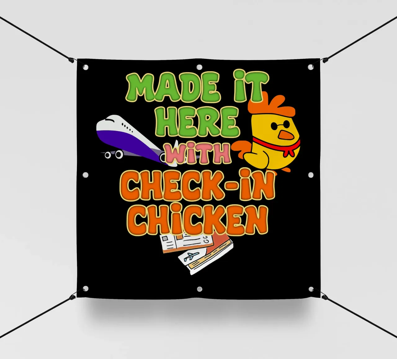 Arrivati qui con Check-In Chicken Trend Traveler telo in pvc da sillyindustries