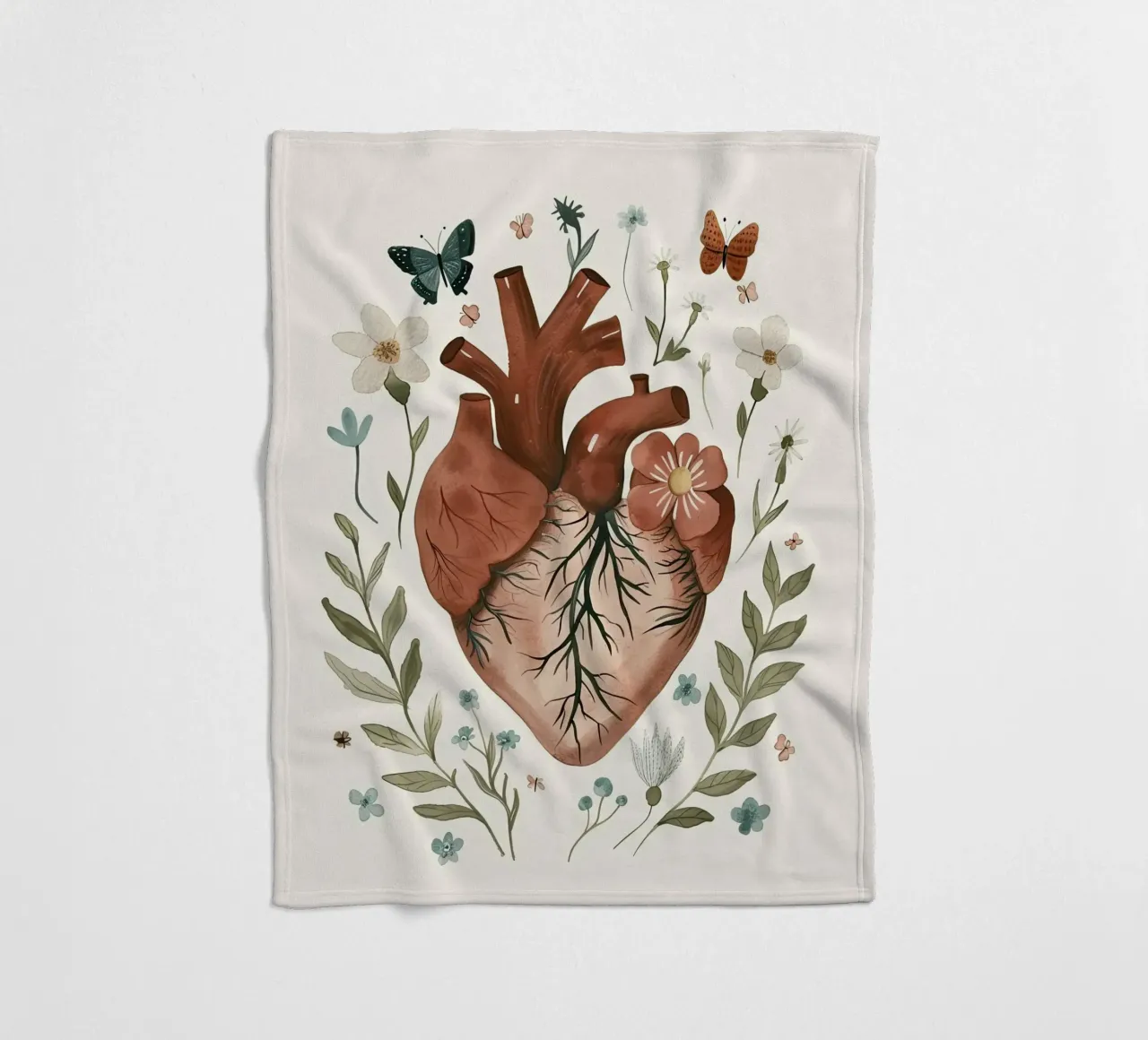 Cuore in fiore coperta in pile da DaarbyN