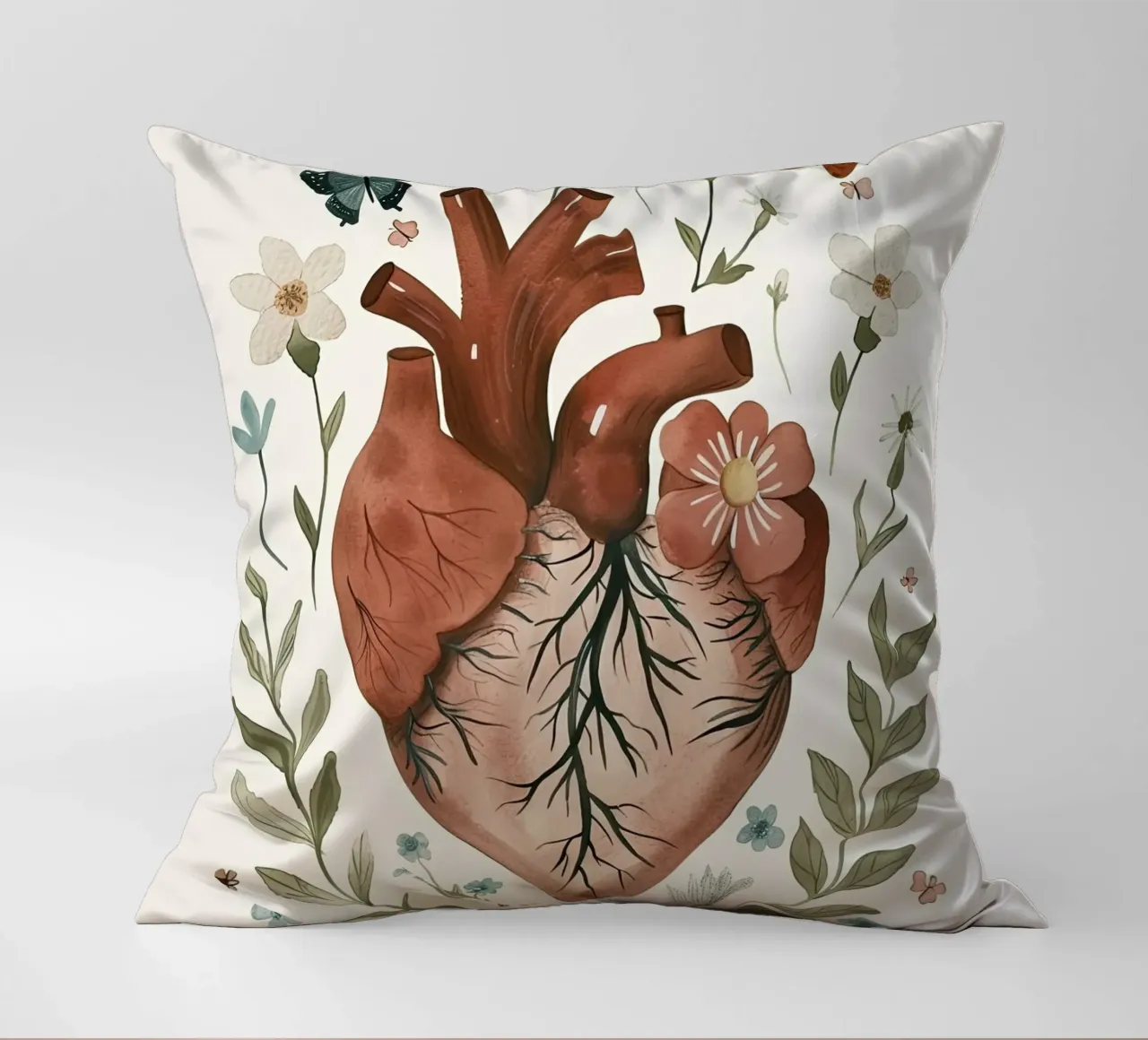 Cuore in fiore cuscino da DaarbyN