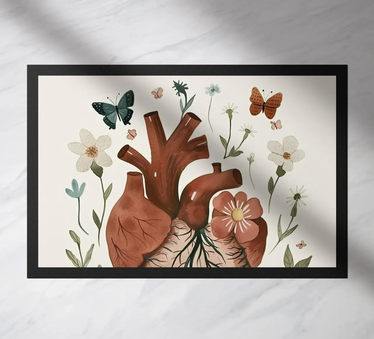 Cuore in fiore zerbino da DaarbyN