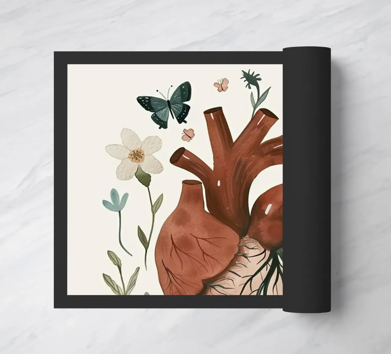 Cuore in fiore zerbino da DaarbyN