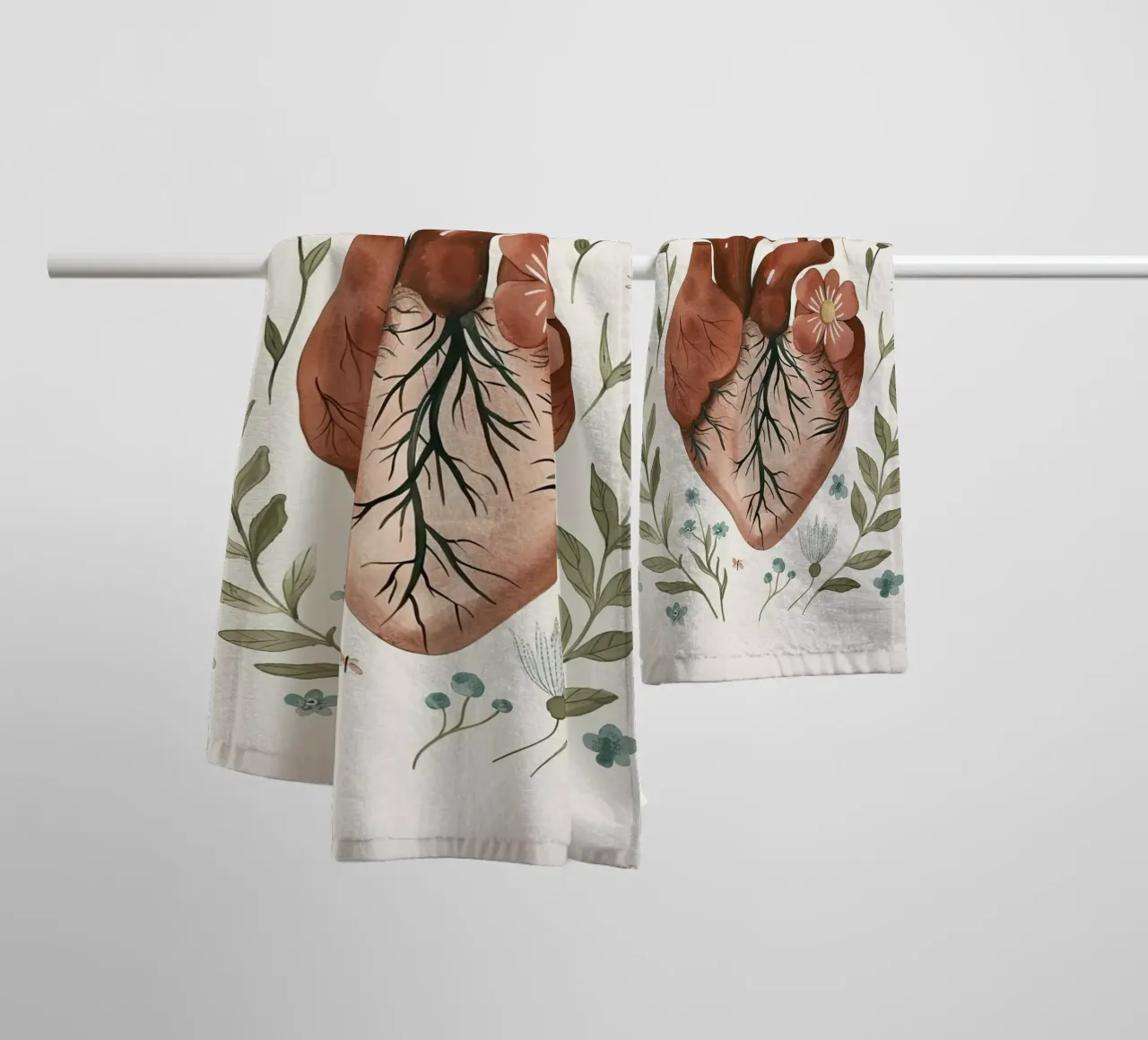 Cuore in fiore asciugamano da bagno da DaarbyN