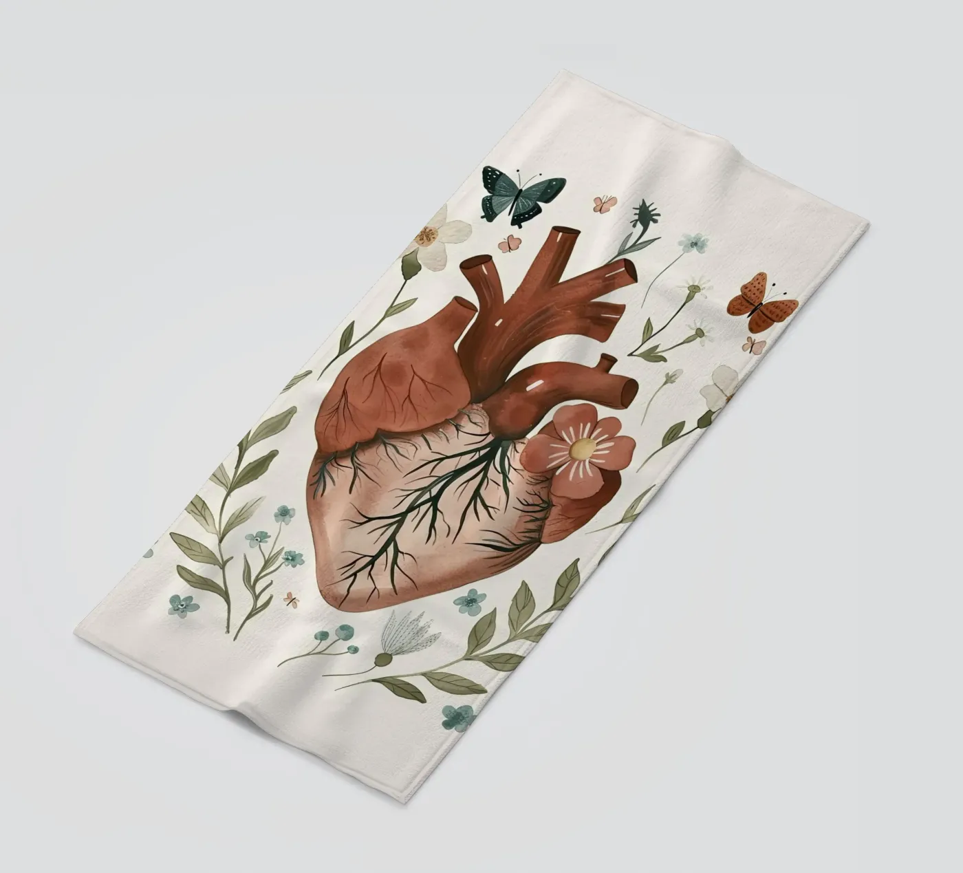 Cuore in fiore telo mare da DaarbyN