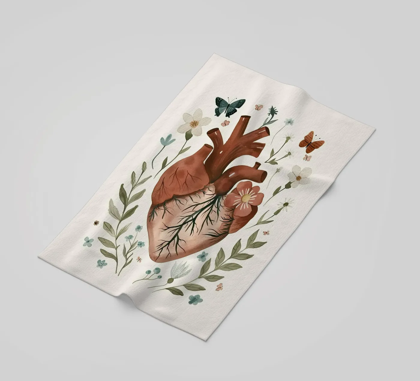 Cuore in fiore telo mare da DaarbyN