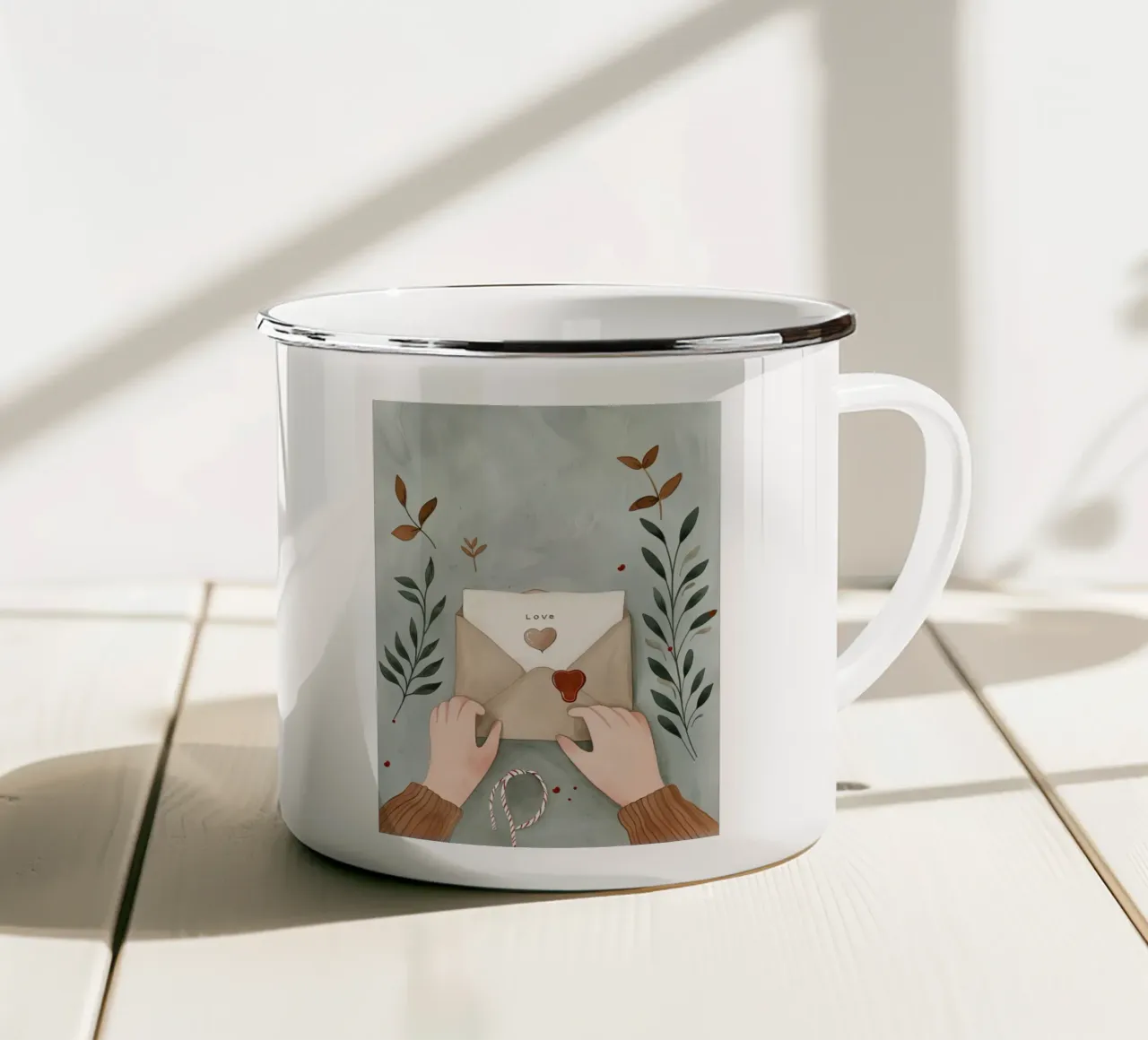 La lettera d'amore tazza in smalto da DaarbyN