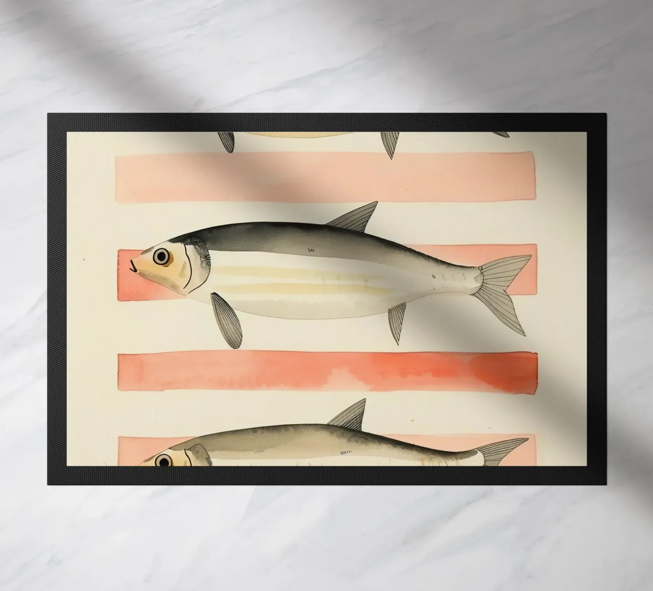 Illustrazione di sardine a strisce zerbino da DaarbyN