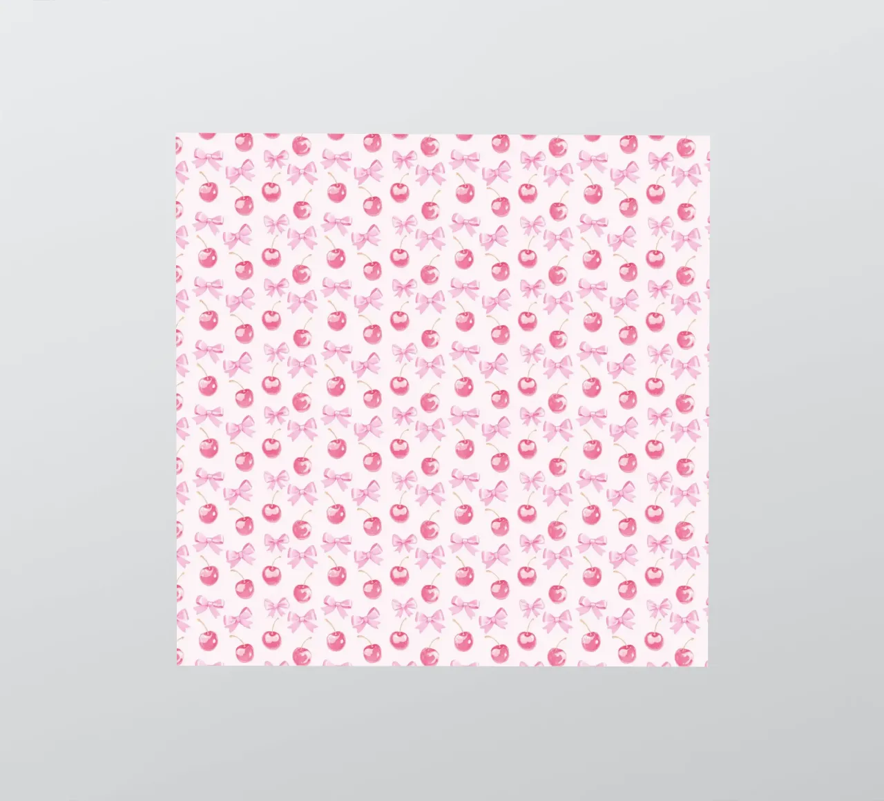 Boho Botanical Pink Cherries Pink Bow Coquette Aesthetic Y2K sticker by Gentle Echoes Art