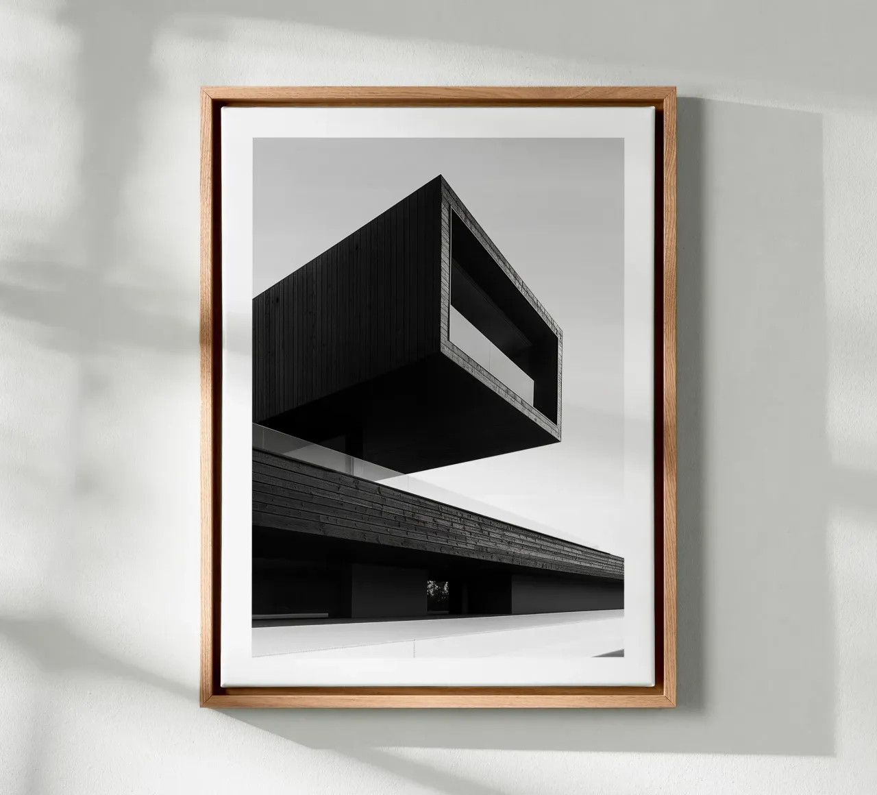 Minimalist modern architecture canvas by Monochrome