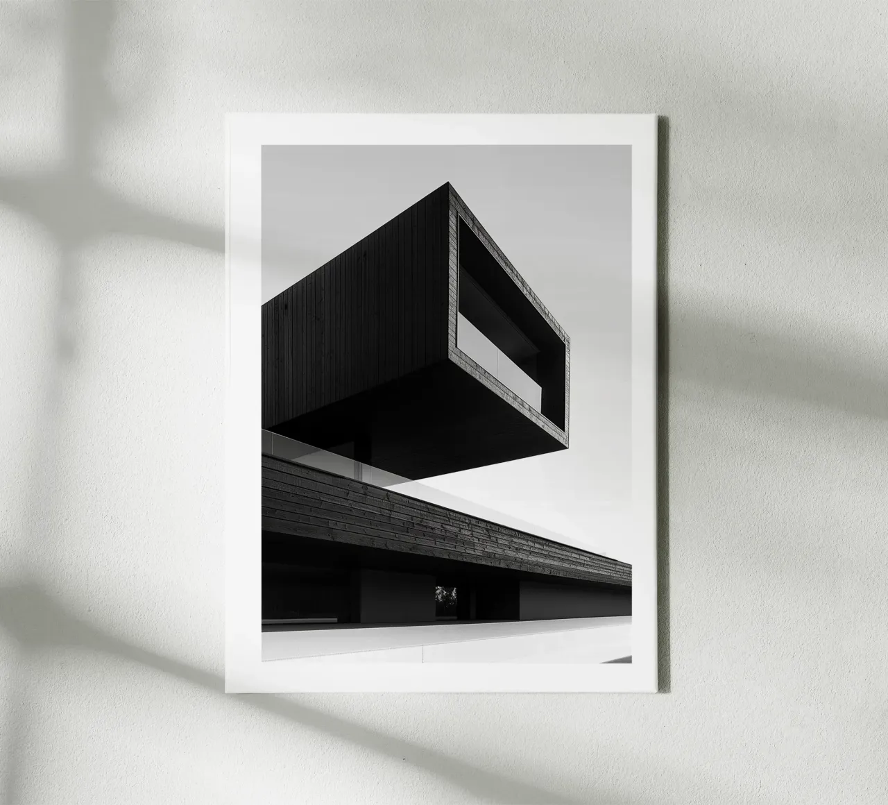 Minimalist modern architecture canvas by Monochrome