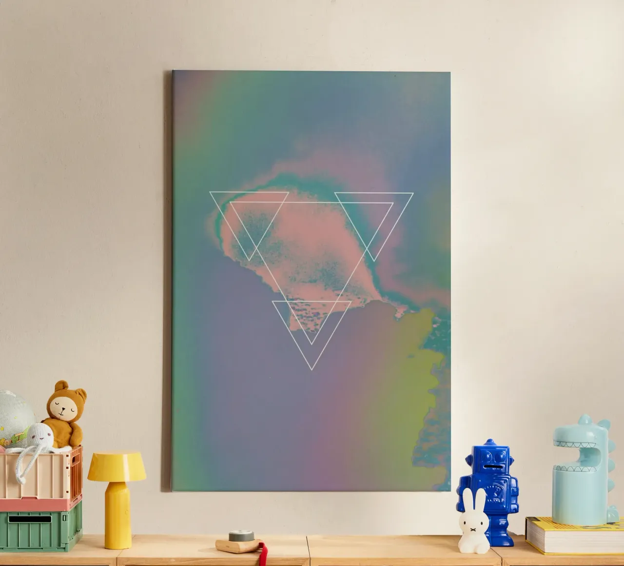Etna Holographic 1983 canvas met Baklijst van Adam Priester