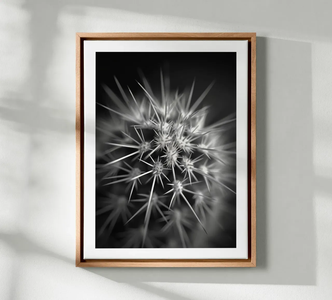 Un'esplosione di cactus tela con Cornice a cassetta da Monochrome