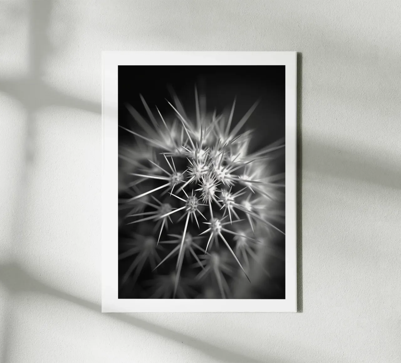 Un'esplosione di cactus tela con Cornice a cassetta da Monochrome