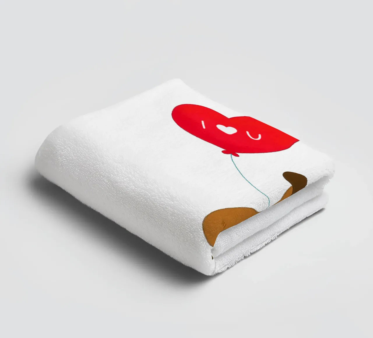 Capibara con pallone a cuore - Ti amo asciugamano da bagno da julianamotzko