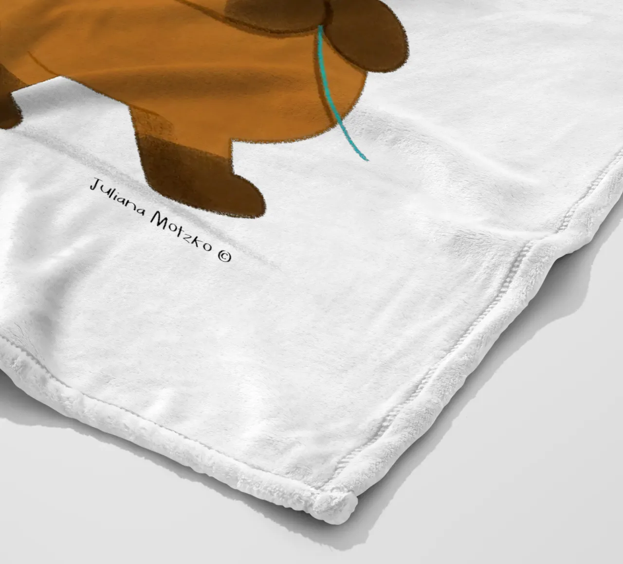 Capibara con pallone a cuore - Ti amo coperta in pile da julianamotzko