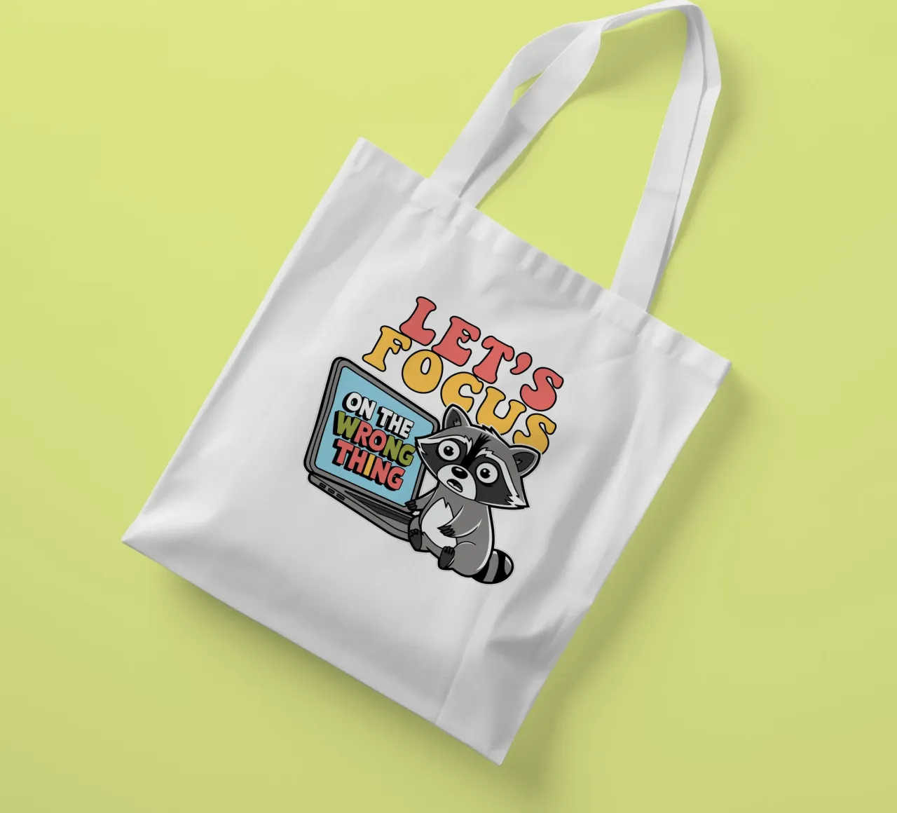 Let's Focus On The Wrong Thing borsa in juta da edsonramosart