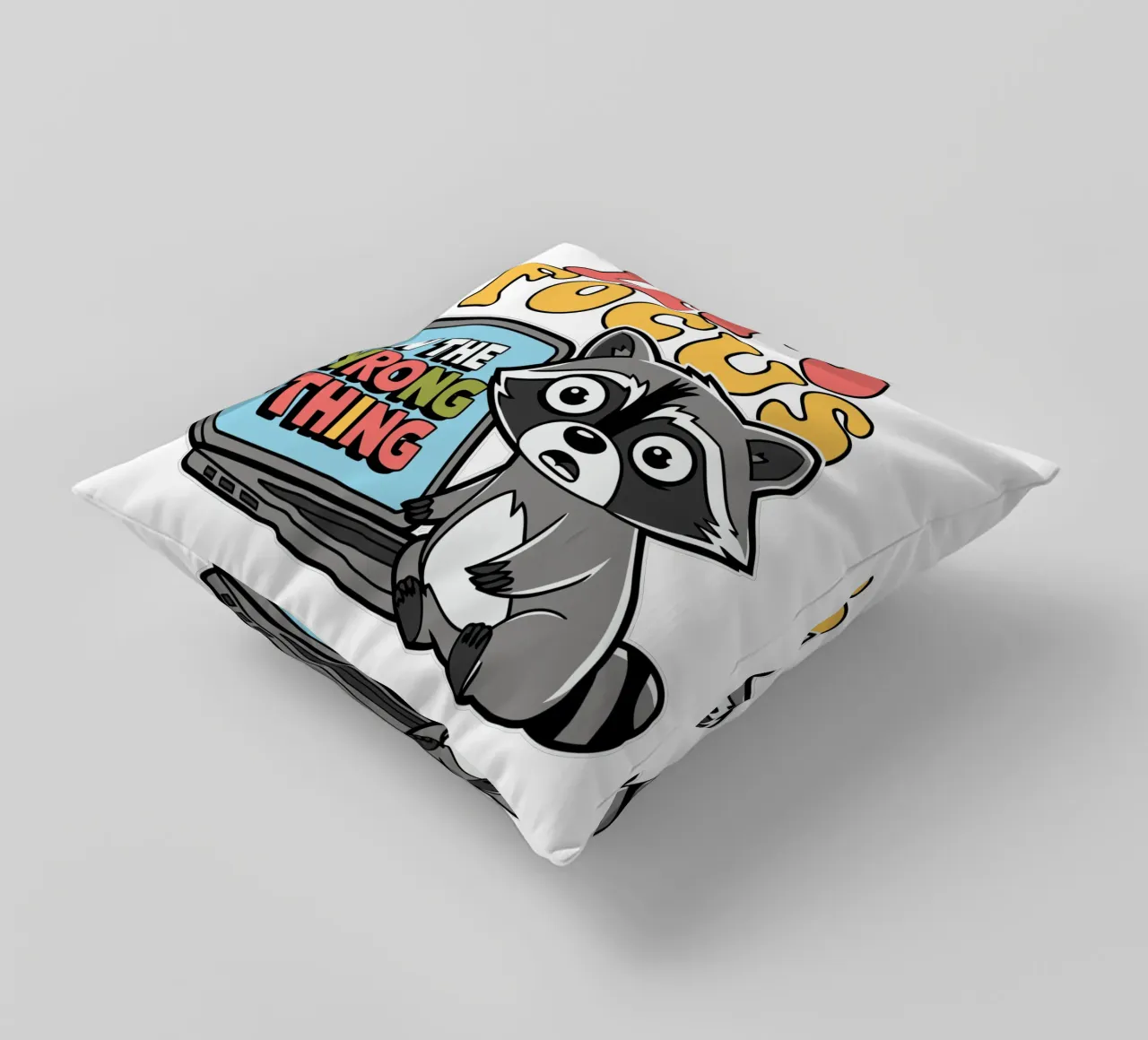 Let's Focus On The Wrong Thing cuscino da edsonramosart