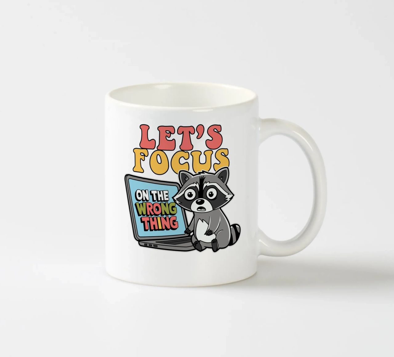 Let's Focus On The Wrong Thing tazza in ceramica da edsonramosart