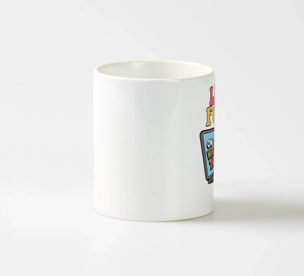 Let's Focus On The Wrong Thing tazza in ceramica da edsonramosart