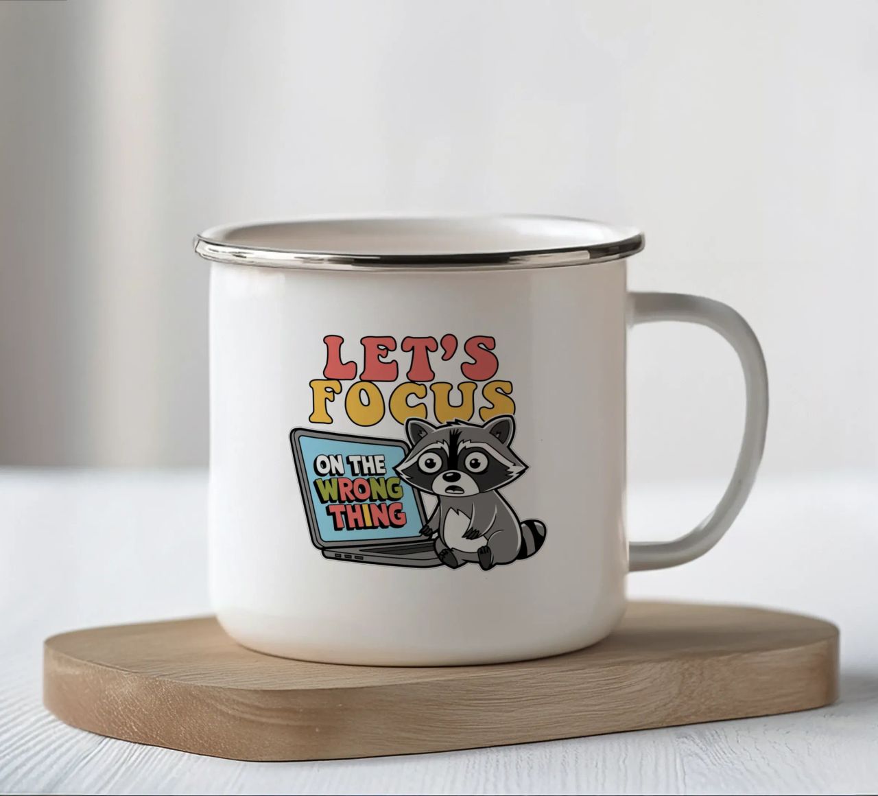 Let's Focus On The Wrong Thing tazza in smalto da edsonramosart