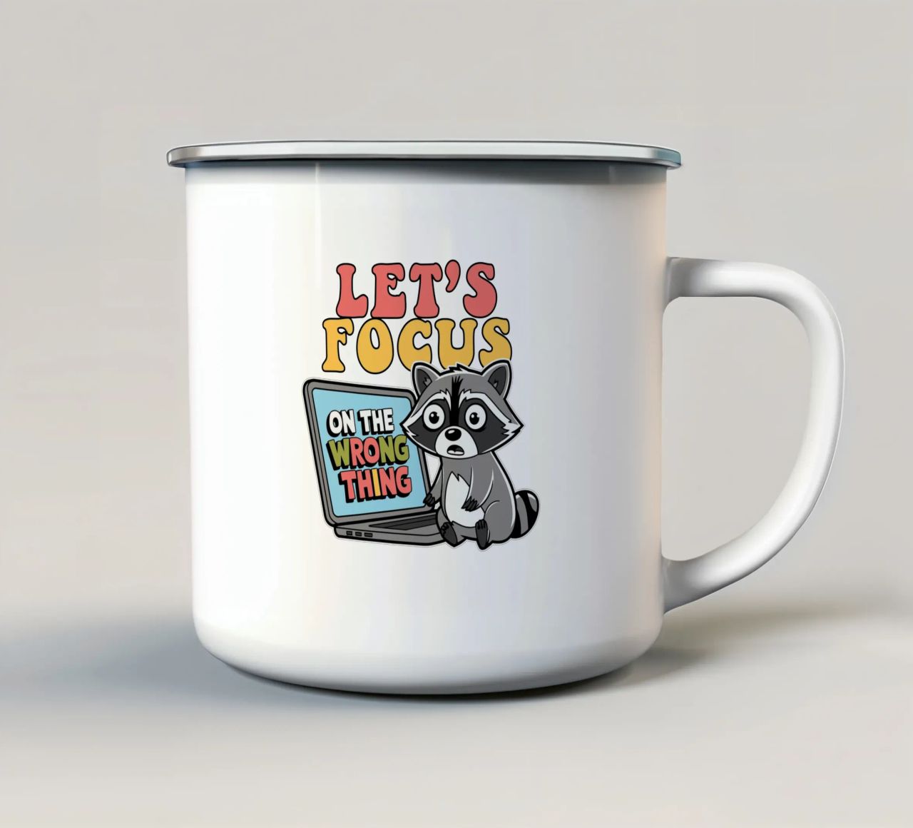 Let's Focus On The Wrong Thing tazza in smalto da edsonramosart
