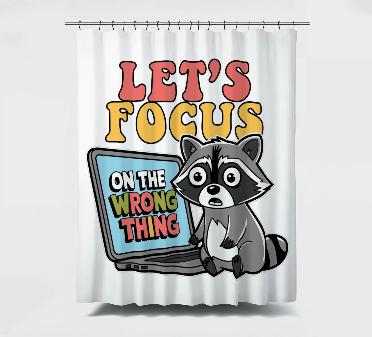 Let's Focus On The Wrong Thing tenda da doccia da edsonramosart