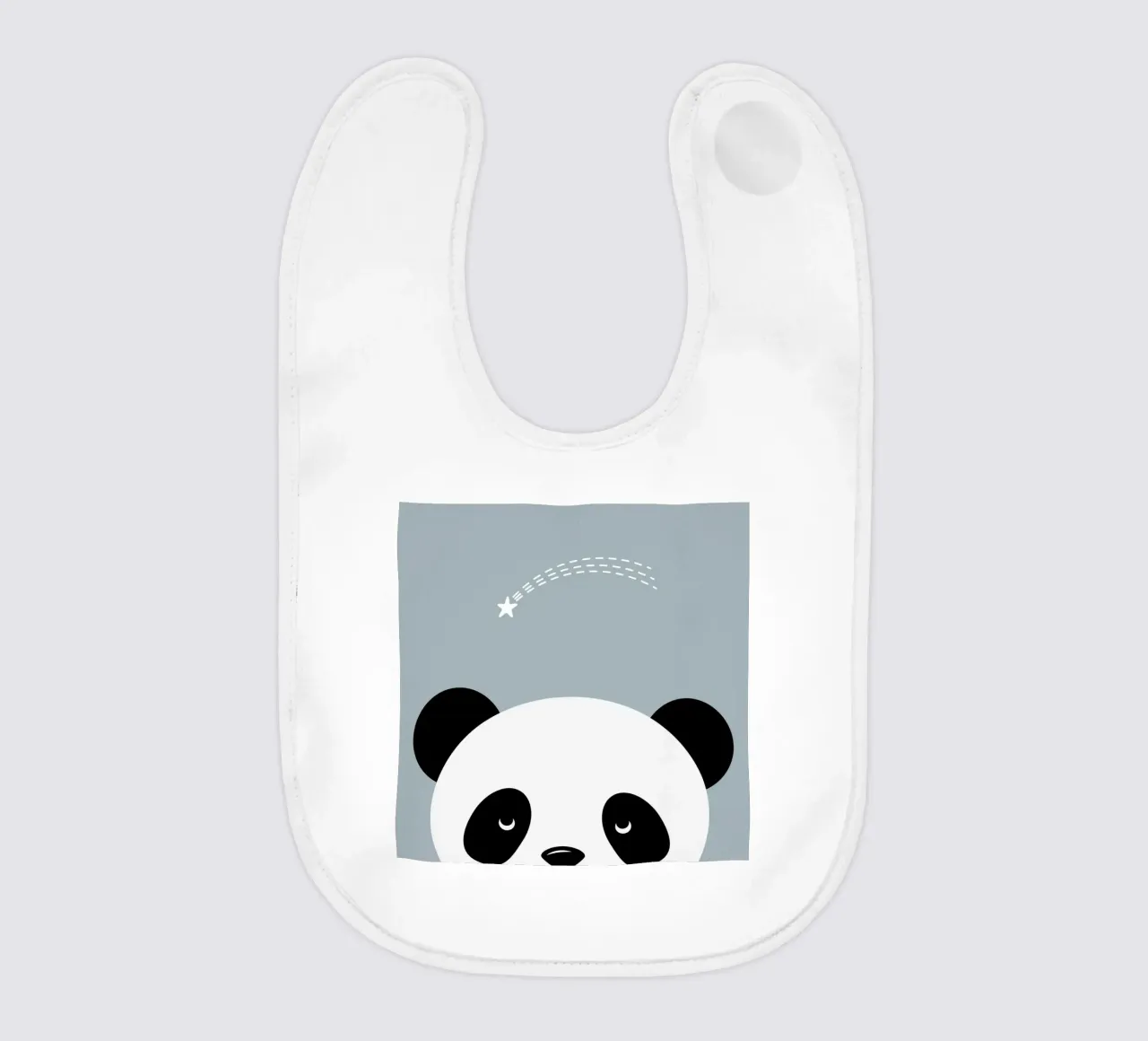 Panda e stella cadente - design animale minimalista bavaglino da namosh