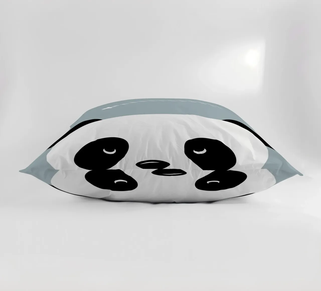 Panda e stella cadente - design animale minimalista cuscino da namosh