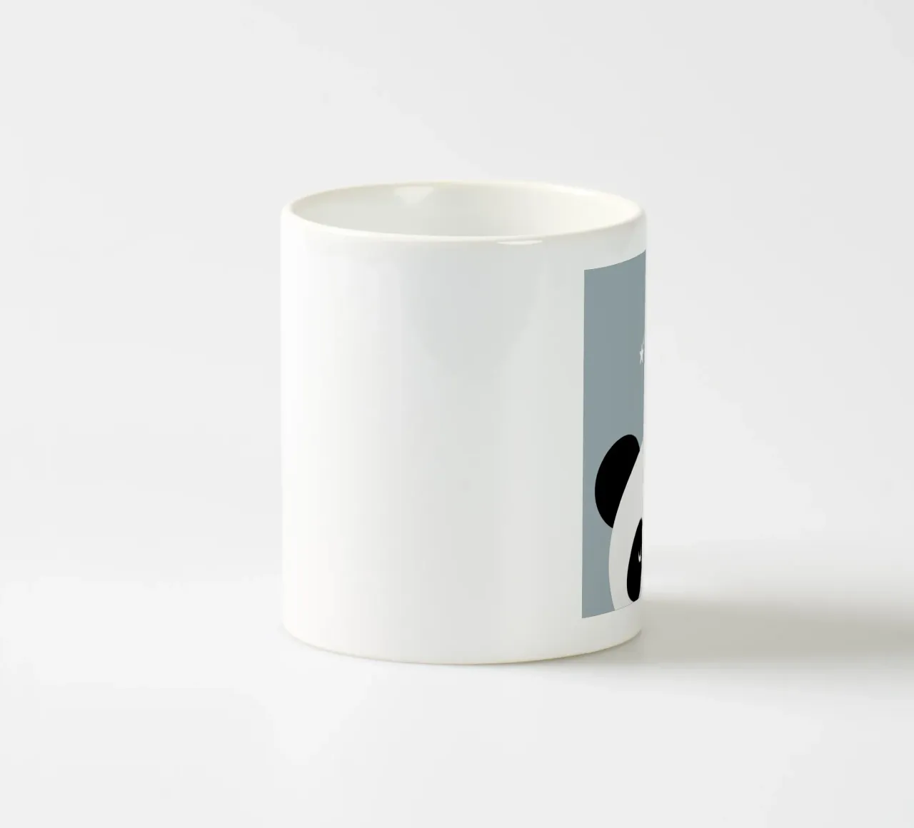 Panda e stella cadente - design animale minimalista tazza in ceramica da namosh