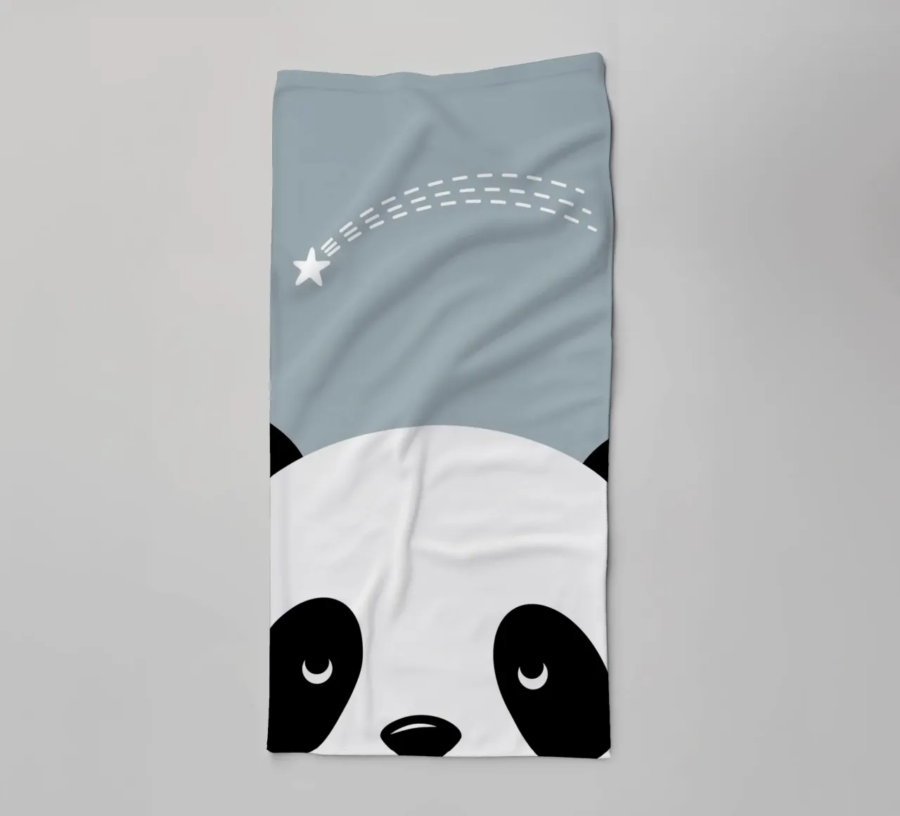 Panda e stella cadente - design animale minimalista asciugamano da bagno da namosh