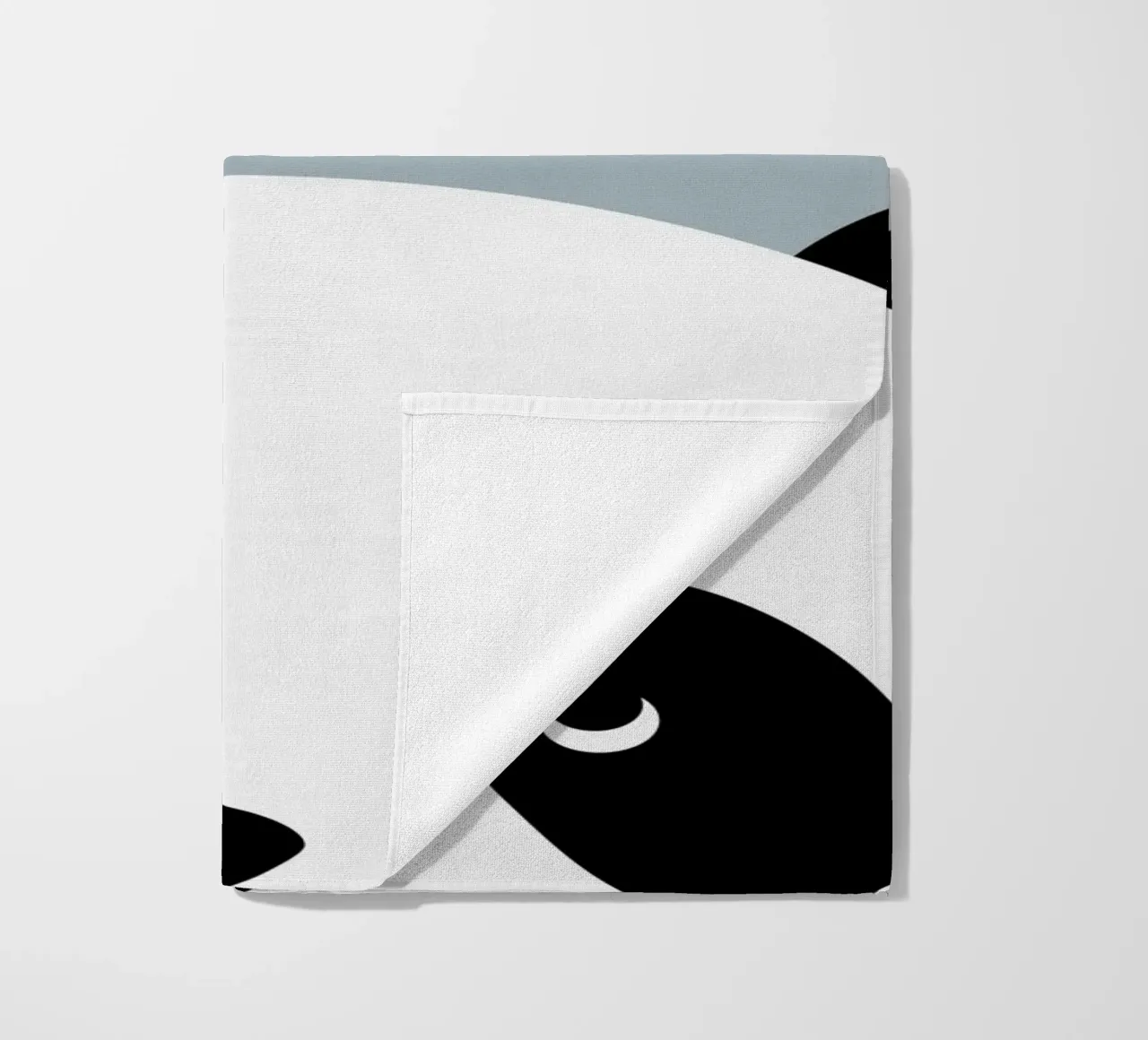 Panda e stella cadente - design animale minimalista telo mare da namosh