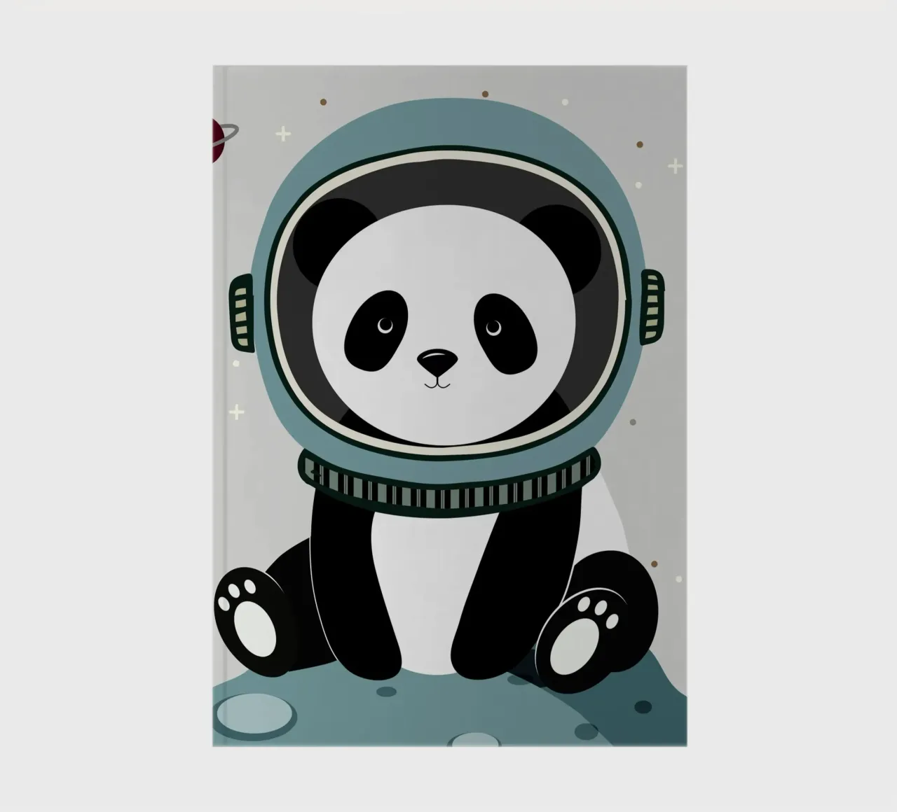 Panda astronauta - Illustrazione spaziale immaginaria diario da namosh