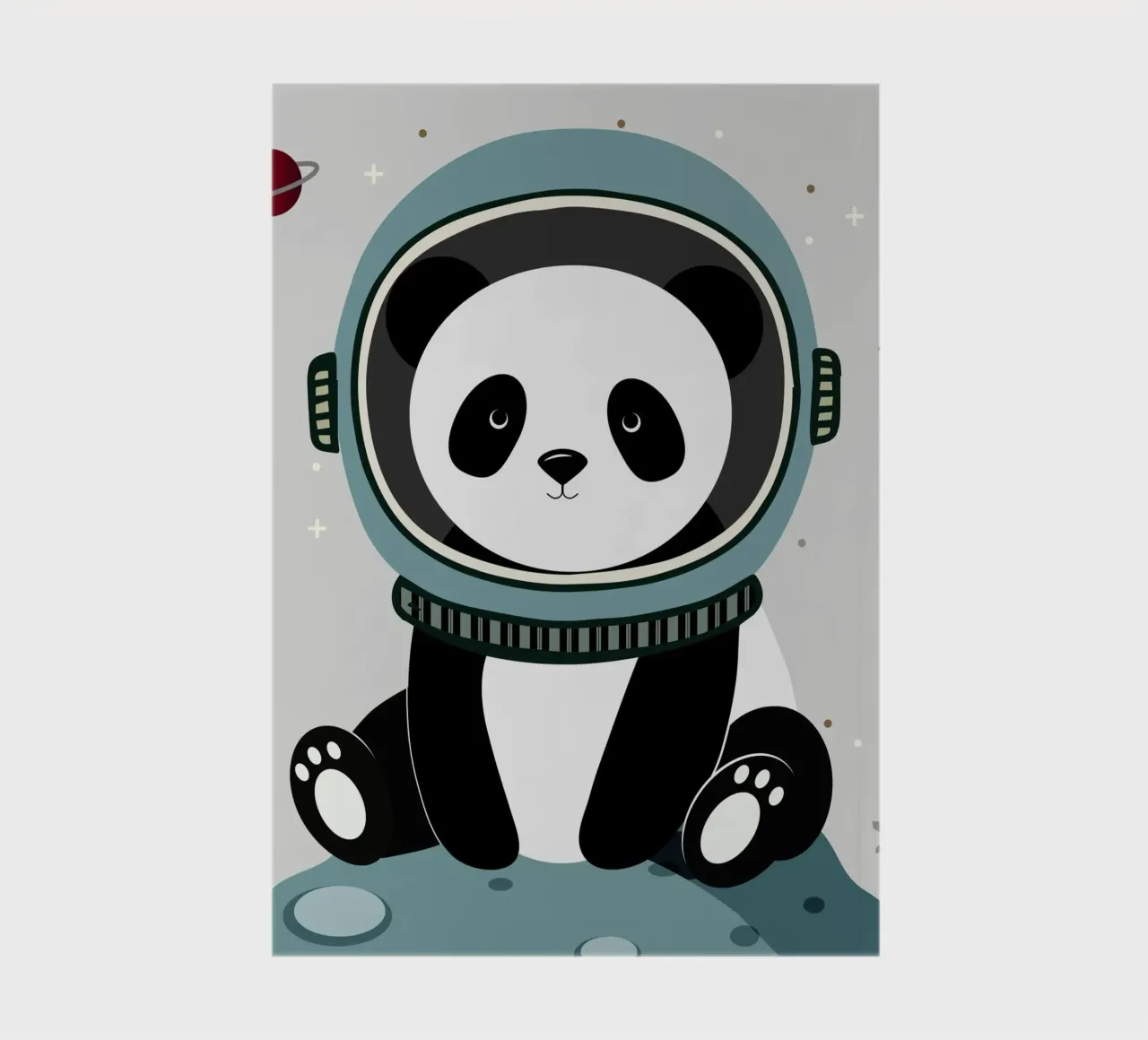 Panda astronauta - Illustrazione spaziale immaginaria diario da namosh