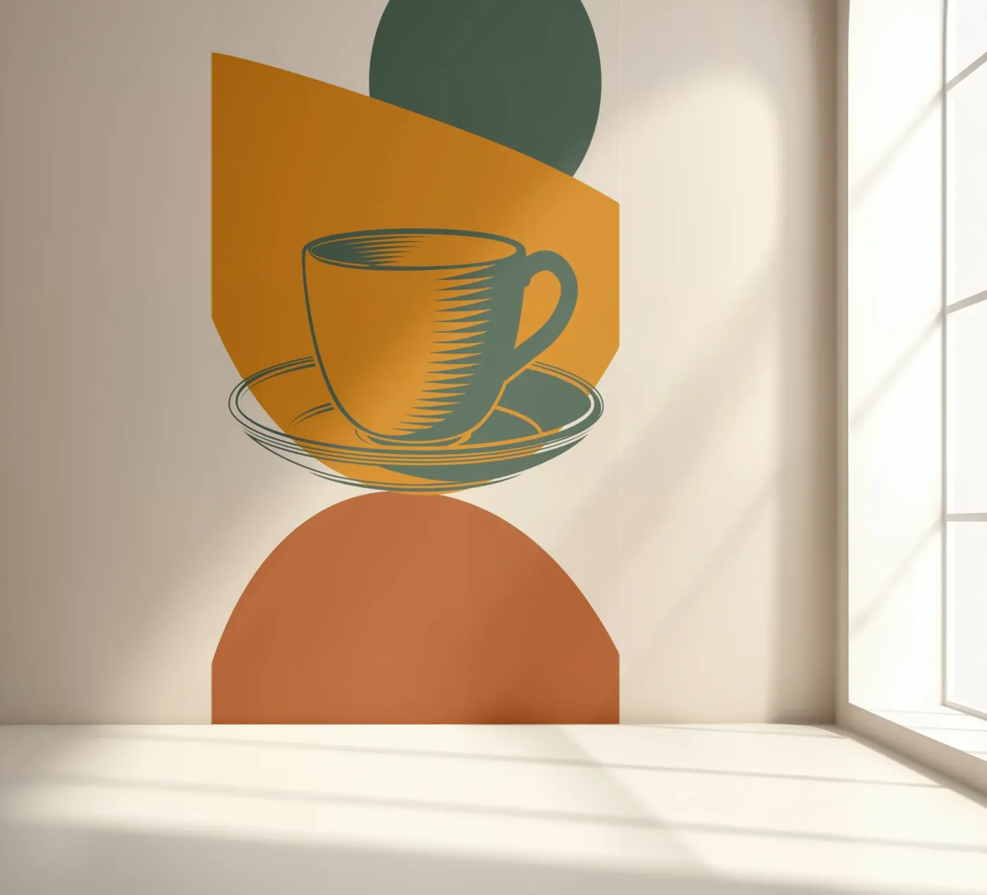 Tea cup fotobehang van LisaArtes